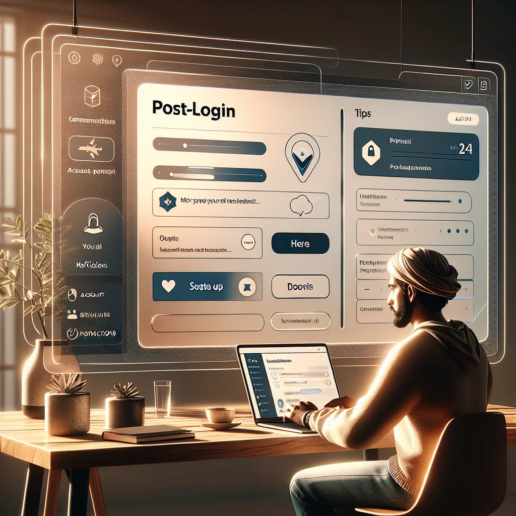 Post-login actions and tips